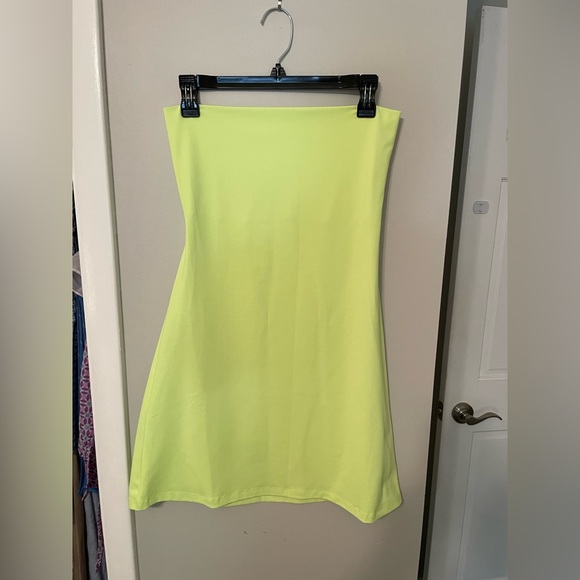 Susana Monaco Strapless Tube Mini Dress in electric yellow, NWT - Picture 7 of 7